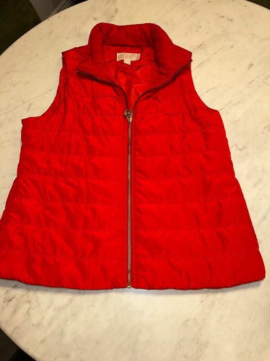 Michael Kors Jackets & Blazers - Michael Kors Red Quilted Puffer Vest - Women's Size Large
